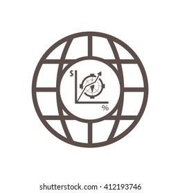  business Icon, vector illustration.  Flat design style