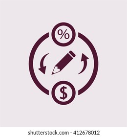  business Icon, vector illustration. Flat design style