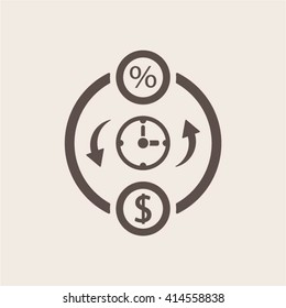  business Icon, vector illustration. Flat design style