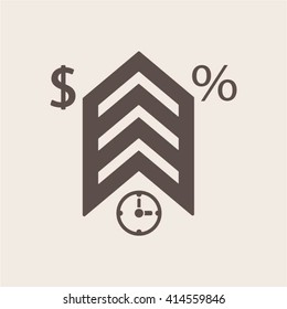  business  icon, vector illustration. Flat design style