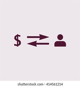  business  icon, vector illustration. Flat design style 