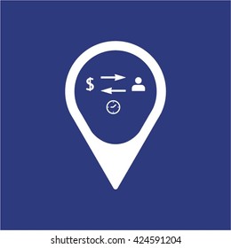  business  icon, vector illustration. Flat design style 