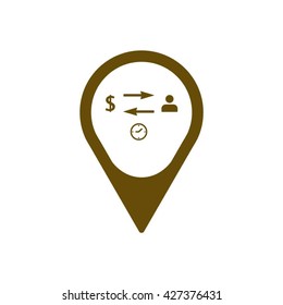  business  icon, vector illustration. Flat design style 