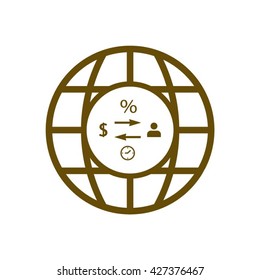  business  icon, vector illustration. Flat design style 