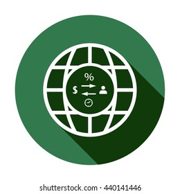  business  icon, vector illustration. Flat design style 