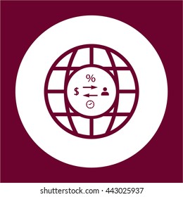  business  icon, vector illustration. Flat design style 