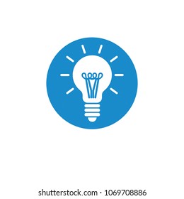Business icon. Vector illustration isolated on white background. Lamp symbol.
