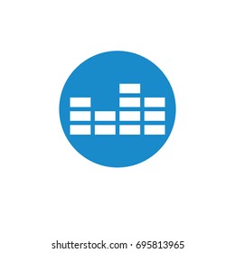 Business icon. Vector illustration isolated on white background. Chart symbol.