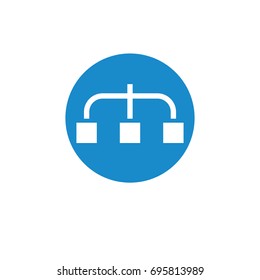 Business icon. Vector illustration isolated on white background. Hierarchical structure symbol.