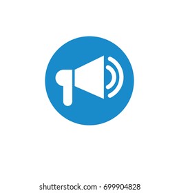 Business Icon. Vektorgrafik einzeln auf weißem Hintergrund. Megaphonsymbol.
