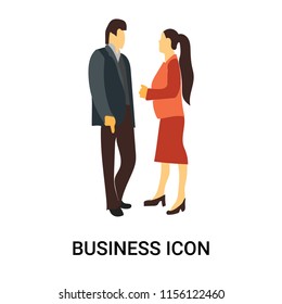 Business icon vector isolated on white background, Business transparent sign , standing people, person or human illustration