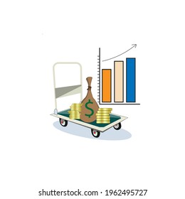 vector de icono de negocio aislado en fondo blanco. finanzas y economía global