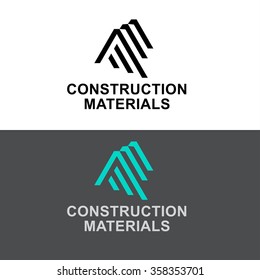Business Icon - Vector logo design template. Abstract emblem for Construction Materials, building industry construction process, urban architecture, letter A, AA, AAA