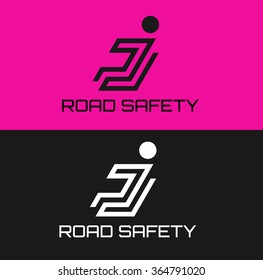 Business Icon - Vector logo design template. Abstract emblem for Family Wearing Seat Belts on a Car. Road safety