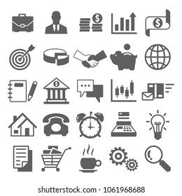 Business icon vector set