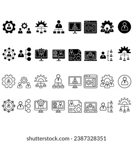 Business icon vector set. Management illustration sign collection. Personnel Management symbol or logo.