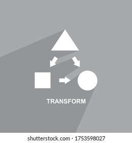 Vector de icono de negocio, icono Transformar