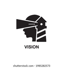 vector de icono de negocio, icono de visión