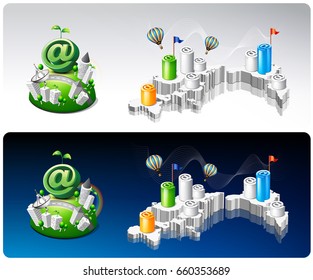 business icon_Internet and city  
