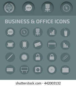 Business icon,office icon set,vector