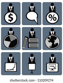 Business icon,resource,personal on white background,Vector