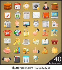 Business icons big set vector illustration