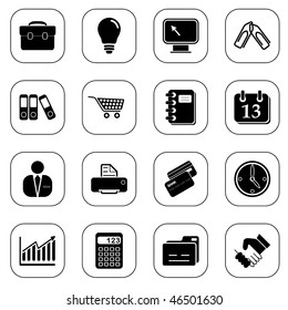 Business icons - B&W series