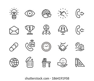Iconos de negocios. Stroke editable. Gráfico vectorial