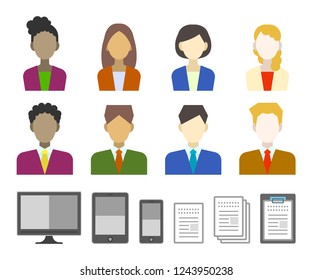 The business icons of global humans. It can be used in various countries around the world.