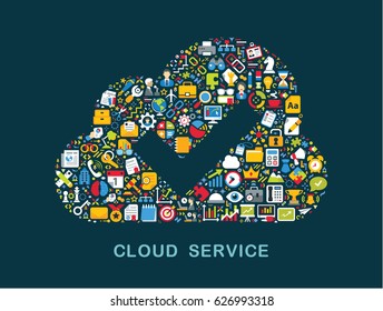 Business icons are grouped in "Cloud Ready" form