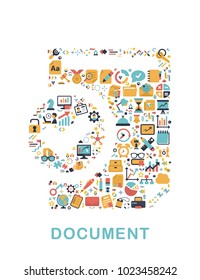 Business icons are grouped in Correct Document