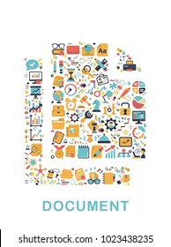 Business icons are grouped in Documents