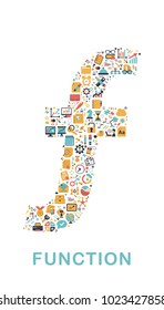 Business icons are grouped in Function