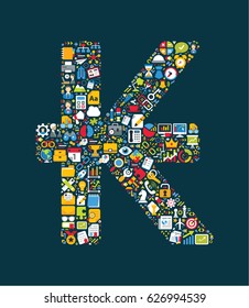 Business icons are grouped in "Laos Kip" form