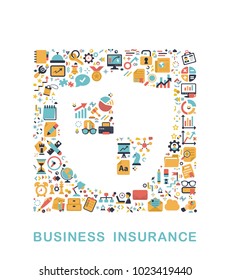 Business icons are grouped in Security