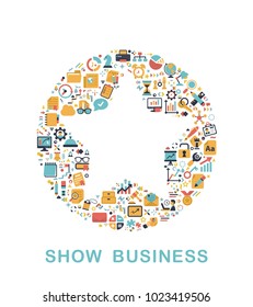 Business icons are grouped in Star