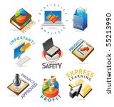 Business icons. Heading concepts for document, article or website. Vector illustration.