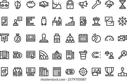 Business icons High-Quality Vector Icons Collection with Editable Stroke. Ideal for Professional and Creative Projects