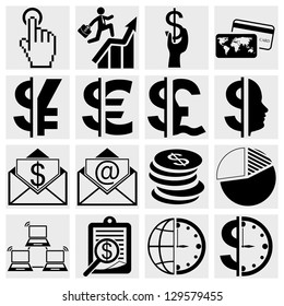 Business icons, human resource, finance, logistic icon set