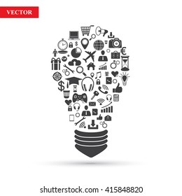 Business icons. Business idea. Vector illustration on white background