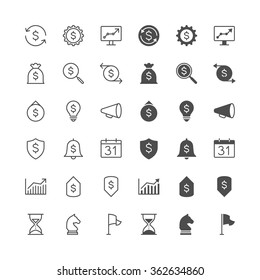Business icons, included normal and enable state.