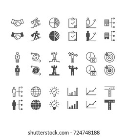 Business icons, included normal and enable state.