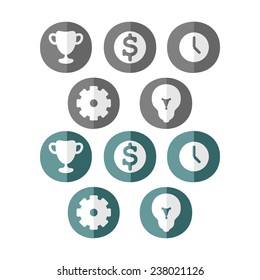 Business icons - for infographics. vector format.