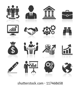 Business icons, management and human resources set1. vector eps 10. More icons in my portfolio. - Shutterstock ID 117468658