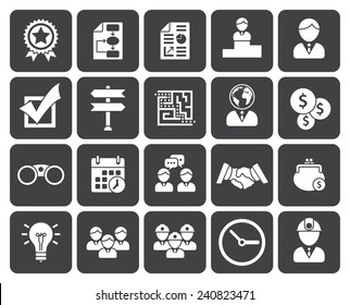 Business icons (modern flat design)