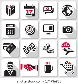 Business icons. Money icons. Finance.