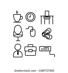 Business icons. office style icons