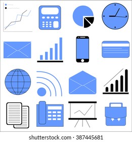 Business icons , office style