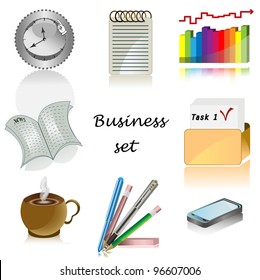 Business icons for the office Vector set