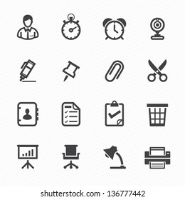 Business Icons and Office Icons with White Background